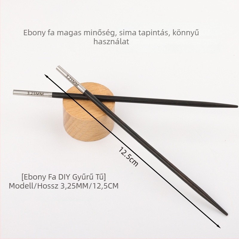 Leválasztható körkötő tű ebonfa, kézzel készített, pulóverekhez, modern stílus (Kód: 6511002741999)