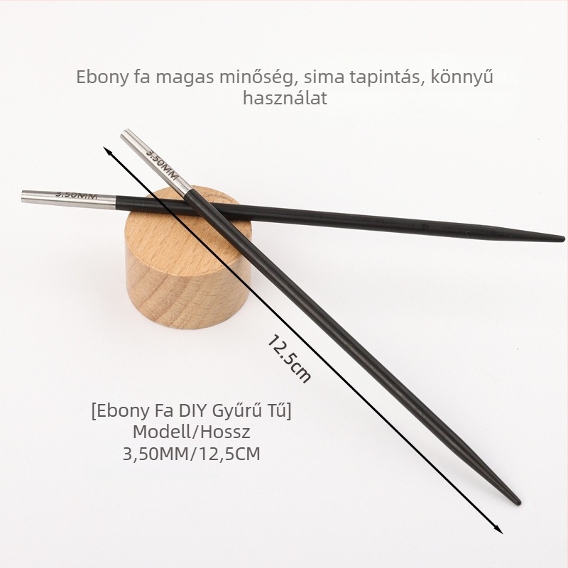 Leválasztható körkötő tű ebonfa, kézzel készített, pulóverekhez, modern stílus (Kód: 6511002741999)