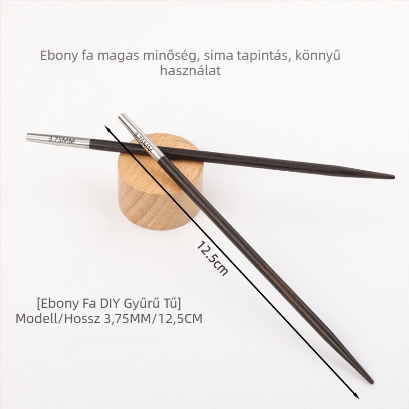 Leválasztható körkötő tű ebonfa, kézzel készített, pulóverekhez, modern stílus (Kód: 6511002741999)