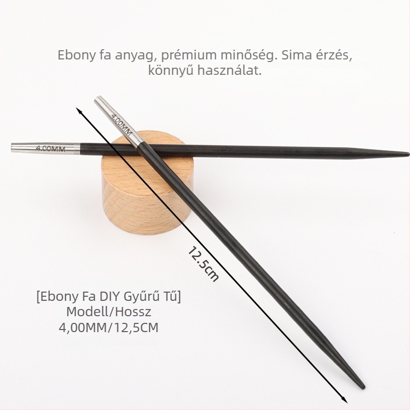 Leválasztható körkötő tű ebonfa, kézzel készített, pulóverekhez, modern stílus (Kód: 6511002741999)