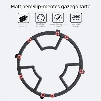 Fém gázszelet tartó, falra szerelhető, univerzális kis edényekhez, csúszásmentes, telepítés nélkül