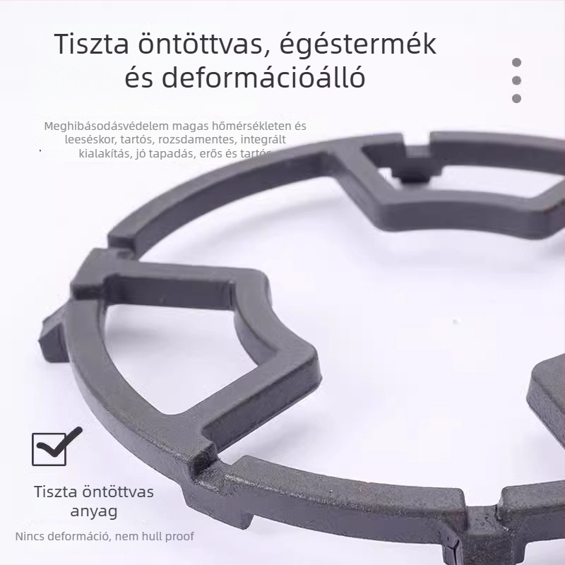 Fém gázszelet tartó, falra szerelhető, univerzális kis edényekhez, csúszásmentes, telepítés nélkül