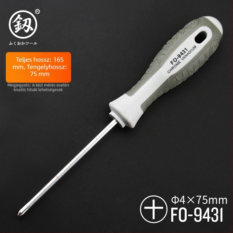 Csavarhúzó készlet – Phillips és laposfejű, mágneses, szénacélból