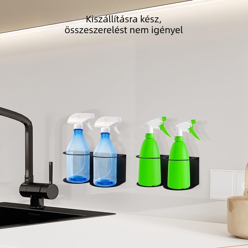 Elegant Falra szerelt permetező palack tartó – Fém, Többfunkciós, Falra szerelve, Modern stílus