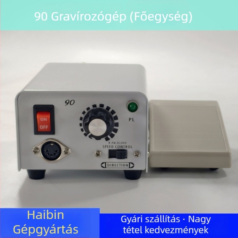 Ékszer-, jade- és fa gravírozó és polírozó gép; hálózati tápellátás; feszültség: AC egysfázis és DC 50V alatt; gravírozásra, polírozásra és manikűrre alkalmas