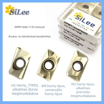 SiLee APMT1135 Keményfém bevonatú maróbetét 1604-es osztály, durva megmunkáláshoz