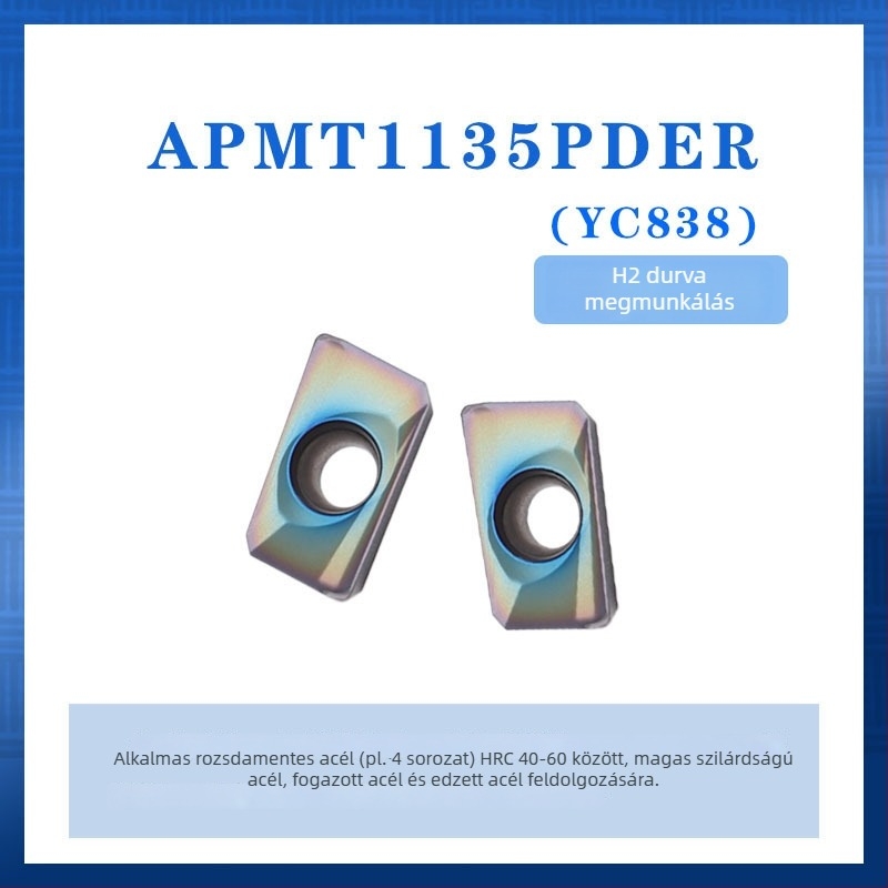 SiLee APMT1135 Keményfém bevonatú maróbetét 1604-es osztály, durva megmunkáláshoz