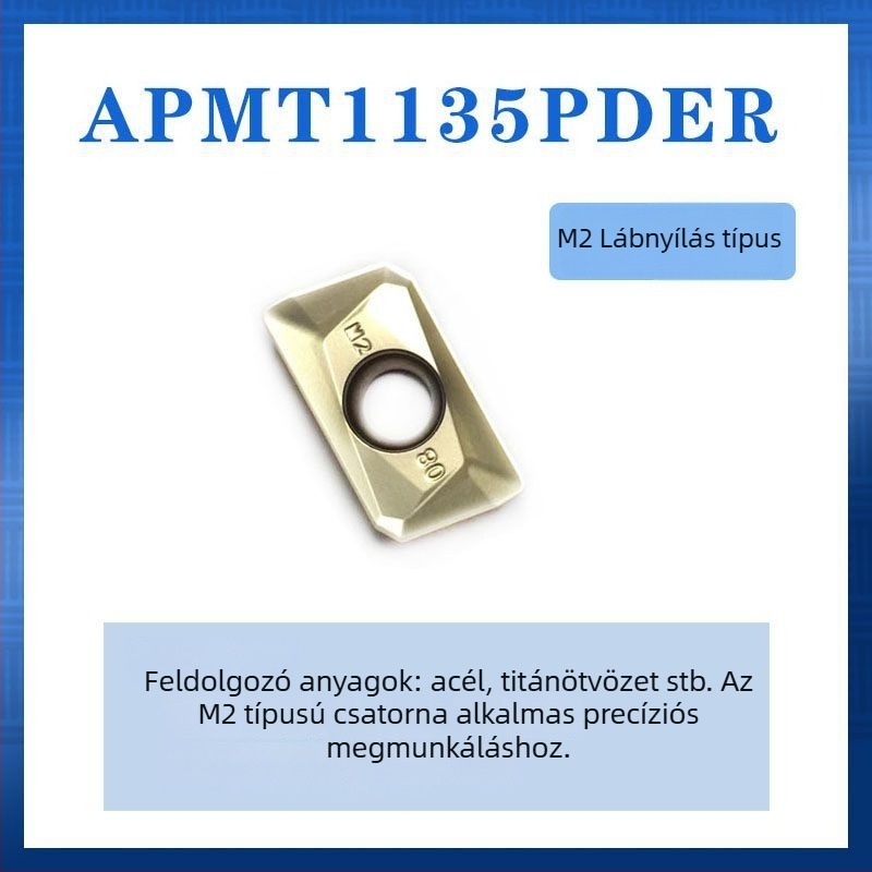 SiLee APMT1135 Keményfém bevonatú maróbetét 1604-es osztály, durva megmunkáláshoz