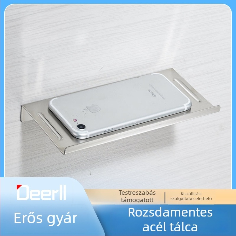 Fürdőszobai telefon tartó 201 rozsdamentes acélból, 1 szintű, teherbírás 1–2 kg, modell DL8865S-201