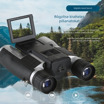 Digitális éjjellátó binokulár, fénykép- és videófelvételi lehetőség, nagyítás, HD minőség kültéri használatra