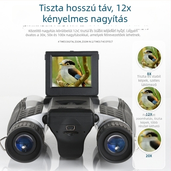 Digitális éjjellátó binokulár, fénykép- és videófelvételi lehetőség, nagyítás, HD minőség kültéri használatra
