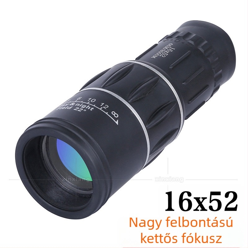 Kézi kettős fókuszú monocular, nagy átmérőjű optikai távcső madármegfigyeléshez, 16x52 - kültéri gyerek teleszkóp