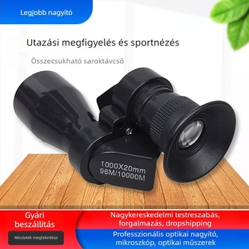 Mini monokuláris távcső, zsebméretű, hordozható, HD