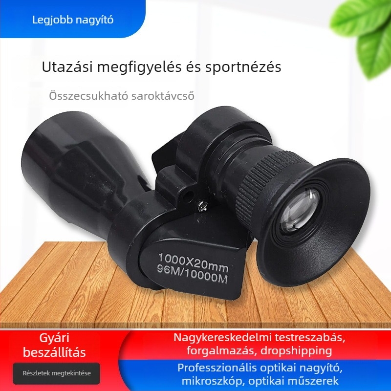 Mini monokuláris távcső, zsebméretű, hordozható, HD