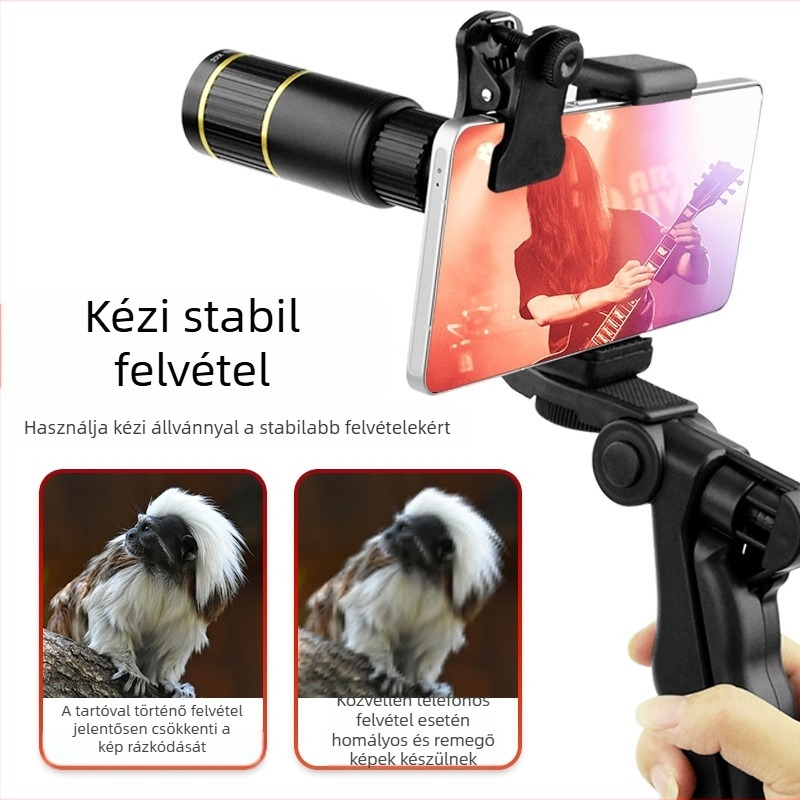 22x-monokuláris távcső HD hosszúfókuszú teleobjektívvel koncertfotózáshoz okostelefonon