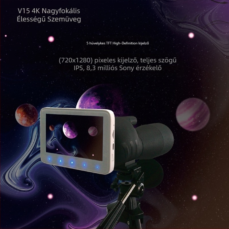 Okulár teleszkópokhoz, 4K HD IPS, univerzális monokulár és binokulár, csillagászati megfigyeléshez