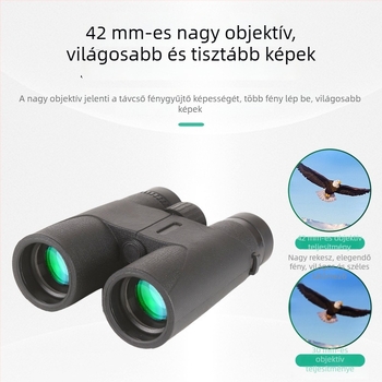 12x42 távcső hold megfigyelésére, gyenge fényviszonyok között éjszakai látás, kültéri, kézben tartható, nagy nagyítású