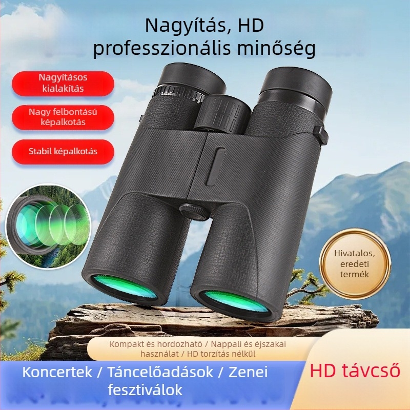 12x42 távcső hold megfigyelésére, gyenge fényviszonyok között éjszakai látás, kültéri, kézben tartható, nagy nagyítású