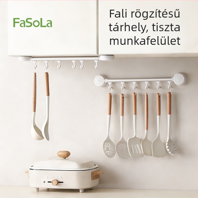 FaSoLa vákuumos kampó fúrás nélküli konyhához, ABS, erős teherbírás, falra szerelhető, modell DZ-885, 3–5 kg teherbírás
