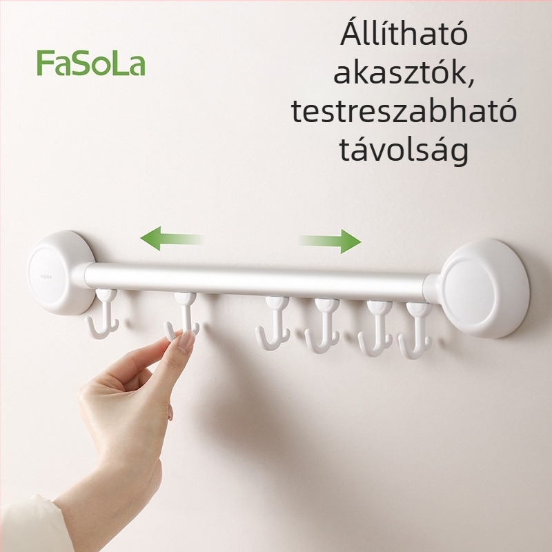 FaSoLa vákuumos kampó fúrás nélküli konyhához, ABS, erős teherbírás, falra szerelhető, modell DZ-885, 3–5 kg teherbírás