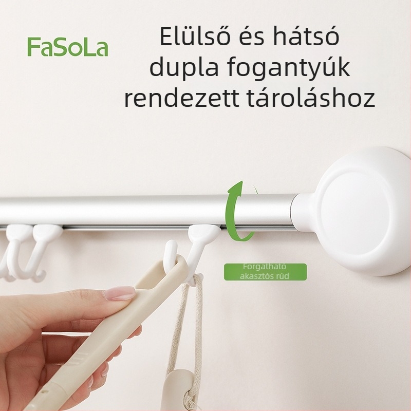 FaSoLa vákuumos kampó fúrás nélküli konyhához, ABS, erős teherbírás, falra szerelhető, modell DZ-885, 3–5 kg teherbírás