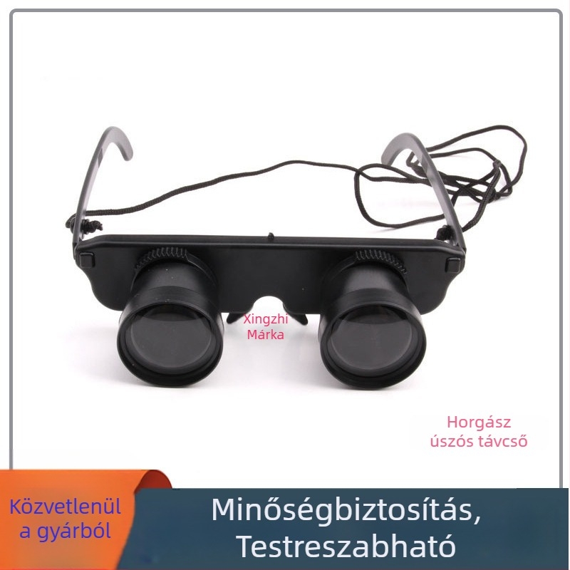Szabadban használható 3x-os binokuláris fejre szerelhető horgász szemüveg a pluta megfigyeléséhez, közeli zoom és többfunkciós viselhető szemüveg