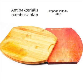 Öntöttvas Teppanyaki steak tálca, kör alakú, tapadásmentes, könnyen tisztítható, rozsdamentes
