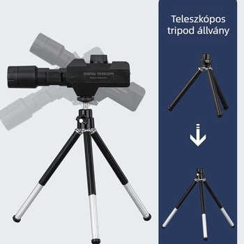 Digitális monokulár teleszkóp 70×os nagyítással, 1092×1080P felbontással és 10° látómezővel