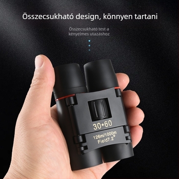 Binokulár 30x60, HD minőség, gyenge fényviszonyokhoz, kültéri használatra, katonai