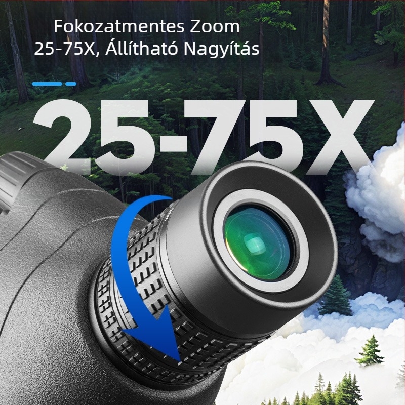 Madárfigyelő távcső 20-75x80, HD éjjellátó, 80 mm-es objektív, kültéri használatra