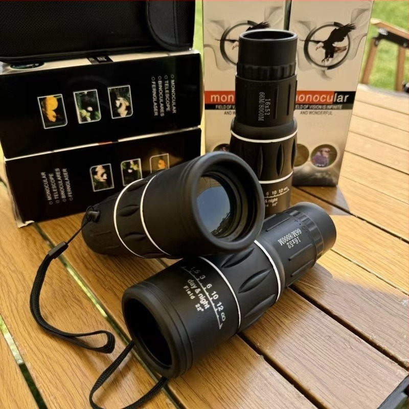 16x52-os monocularos teleszkóp kültéri használatra, HD fotózás telefonon, gyenge fényviszonyokhoz