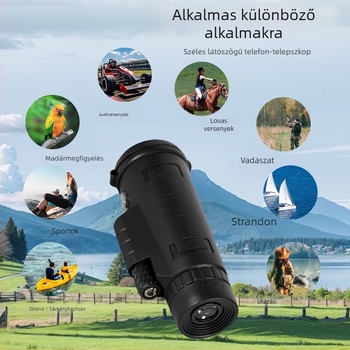 Kültéri megfigyeléshez szánt monokuláris teleszkóp – nagy nagyítás, nagy felbontású optika, hordozható kivitel, gyenge fényviszonyok melletti éjjellátás