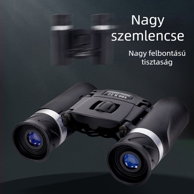 100×22 Binokulár HD optikával, kültéri használatra, kompakt zsebbinokulár