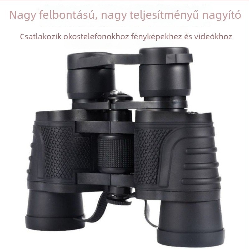 8x40 kültéri binokuláris koncertekhez, 16 mm szemlencse-távolság, 5 mm kilépő pupilla, 9° látómező