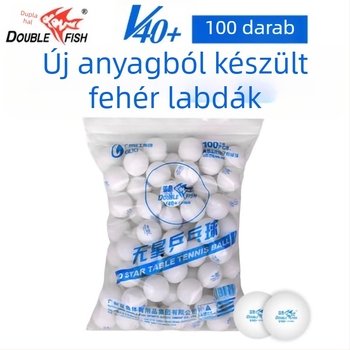 DOUBLE FISH Asztalitenisz labdák, PP anyag, 100 darab, One Star/No Star, edzéslabdák