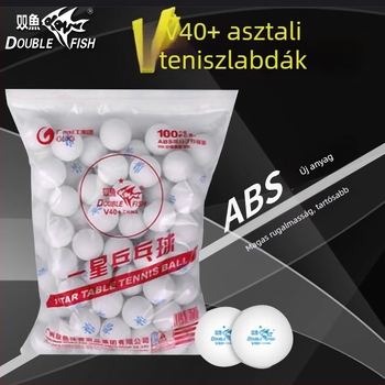 DOUBLE FISH Asztalitenisz labdák, PP anyag, 100 darab, One Star/No Star, edzéslabdák