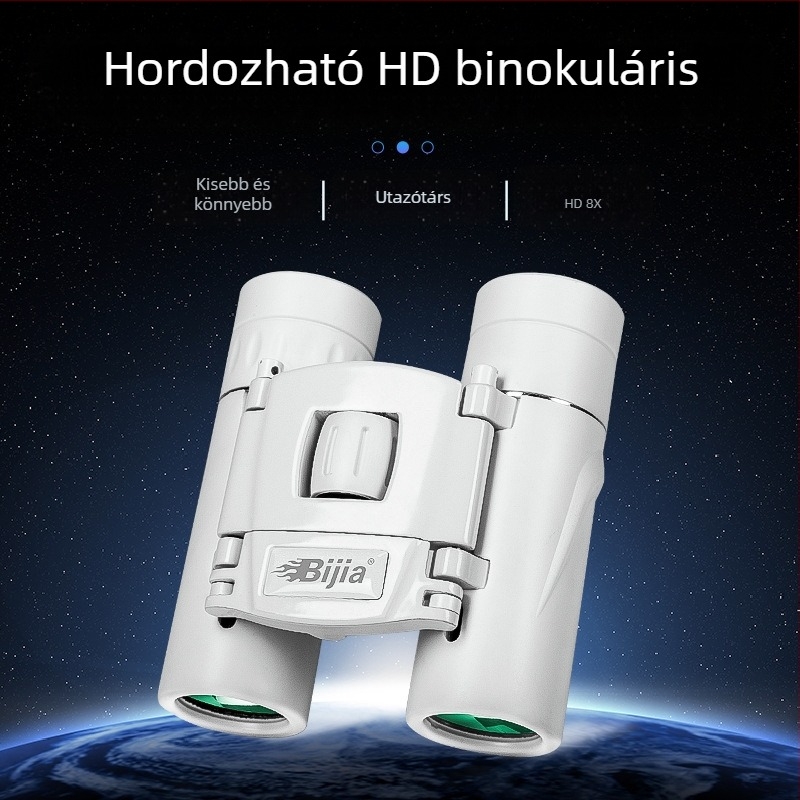 BIJIA 8x22 HD binokuláris gyenge fényviszonyú éjszakai látású, koncertekhez, kültéri megfigyeléshez és madármegfigyeléshez