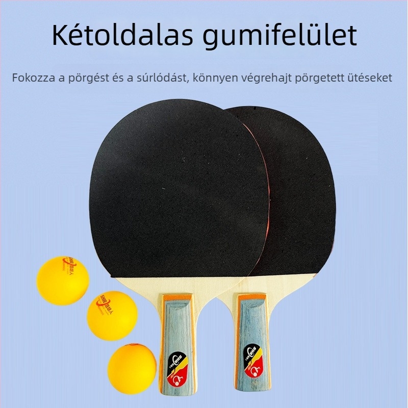 Két pingpongütő kezdőknek, gyerekeknek és felnőtteknek – edzőütők Shakehand és Penhold fogásokkal.