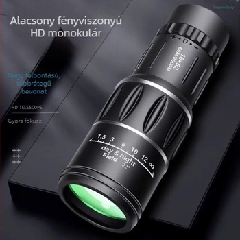 Comet 16x52 monokuláris távcső, magas felbontás, nagyítás, éjjellátó funkció gyenge fényviszonyokhoz