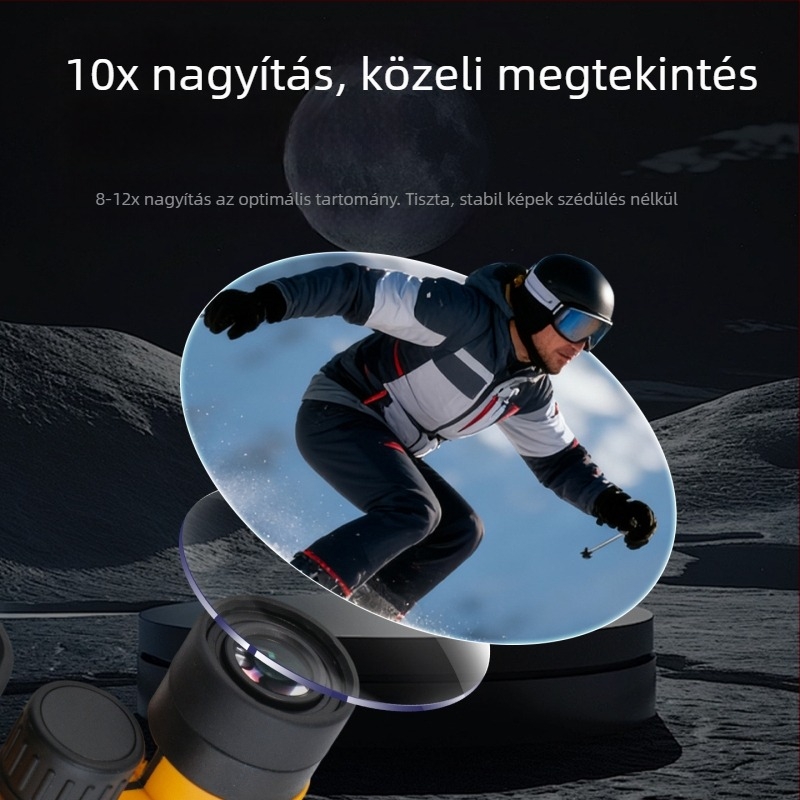 10×25 binokulár kivágott dizájnnal, kültéri megfigyeléshez gyenge fényben
