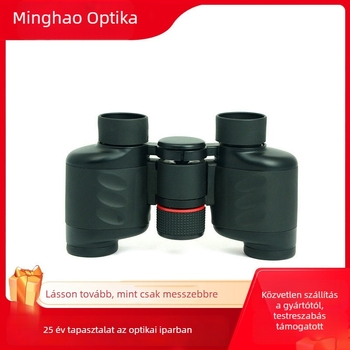 Kültéri binokuláris 10×24 HD optikával és éjszakai látással, látómező 7°, kilépő pupilla 2,2 mm, kilépő pupilla távolság 1,2 mm