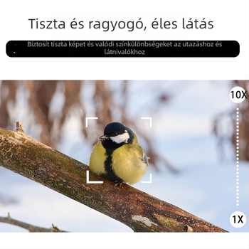Kültéri binokuláris 10×24 HD optikával és éjszakai látással, látómező 7°, kilépő pupilla 2,2 mm, kilépő pupilla távolság 1,2 mm