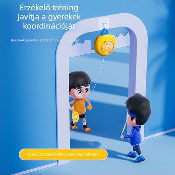 Gyerekeknek szóló lógó asztalitenisz edző otthoni használatra – PP anyag, logó nyomtatás, testreszabás elérhető, szem-kéz koordináció fejlesztése