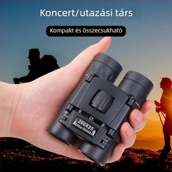 Színes, kompakt gyermek-binokulár, kültéri használatra, 8×25, könnyű, HD