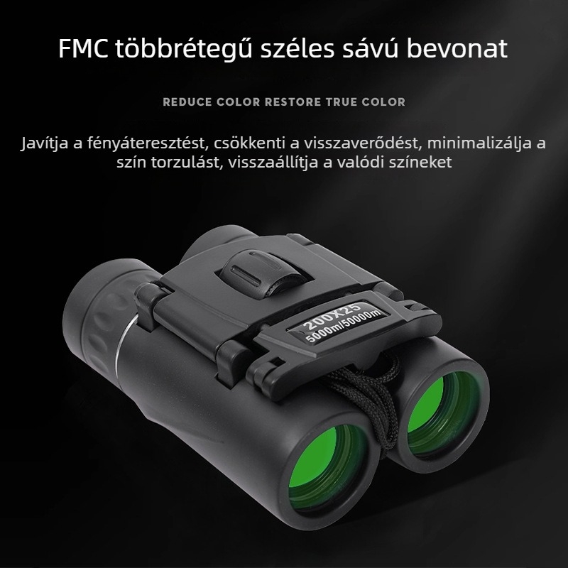 Színes, kompakt gyermek-binokulár, kültéri használatra, 8×25, könnyű, HD