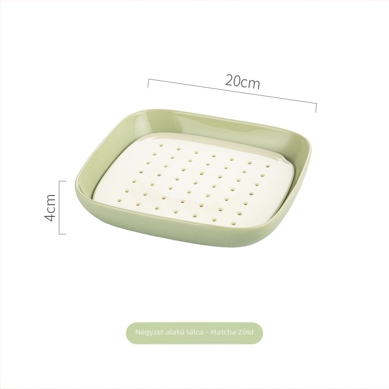 Tányér (kerámiából készült, kerek, mikróhullámú sütőben használható, glazúrozott felület, modern minimalist stílus)