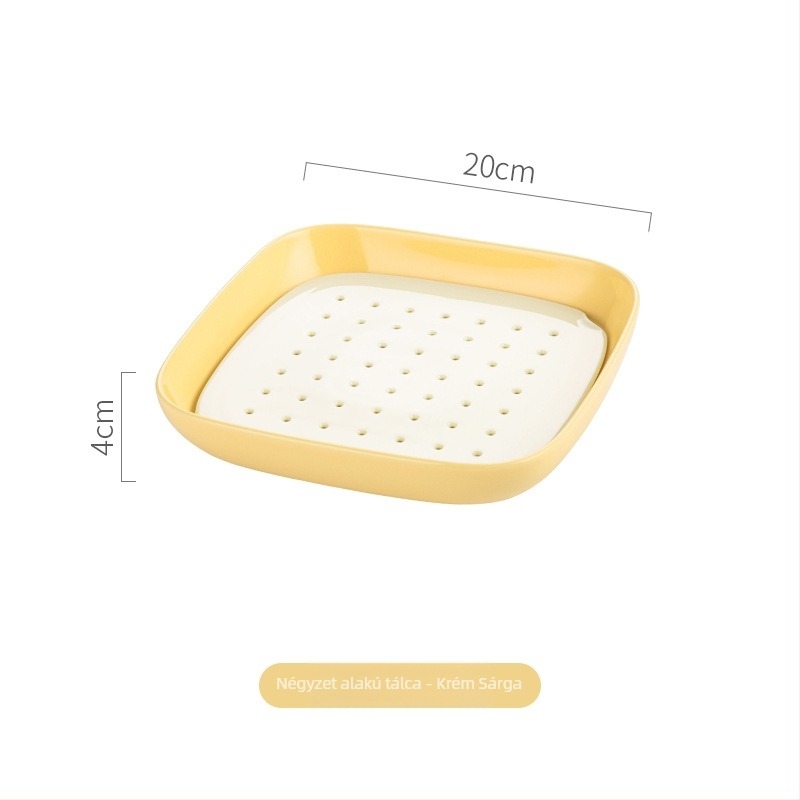 Tányér (kerámiából készült, kerek, mikróhullámú sütőben használható, glazúrozott felület, modern minimalist stílus)