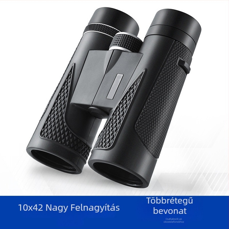 10x42 távcső természetmegfigyelésre, kültéri használat, HD kép, nagy egyenes cső dizájn