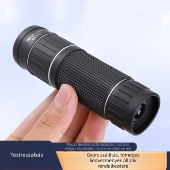 12x30 monokuláris teleszkóp, kettős beállítású, retikulum-kompatibilis, nagyítás, széles és ultra‑széles látómező