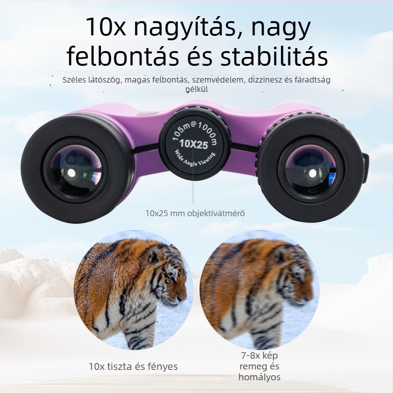 Magas nagyítású HD binokuláris éjszakai látással gyenge fényben, kültéri utazásokhoz és fotózáshoz